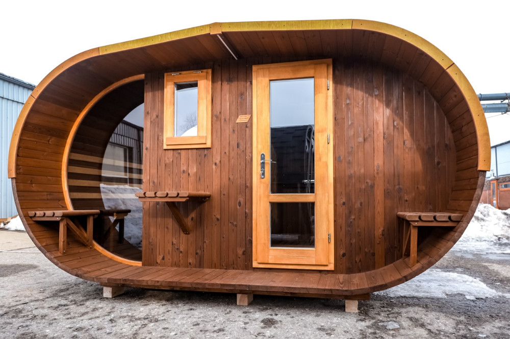 Oval sauna LUX 4,00m Timberart image 11