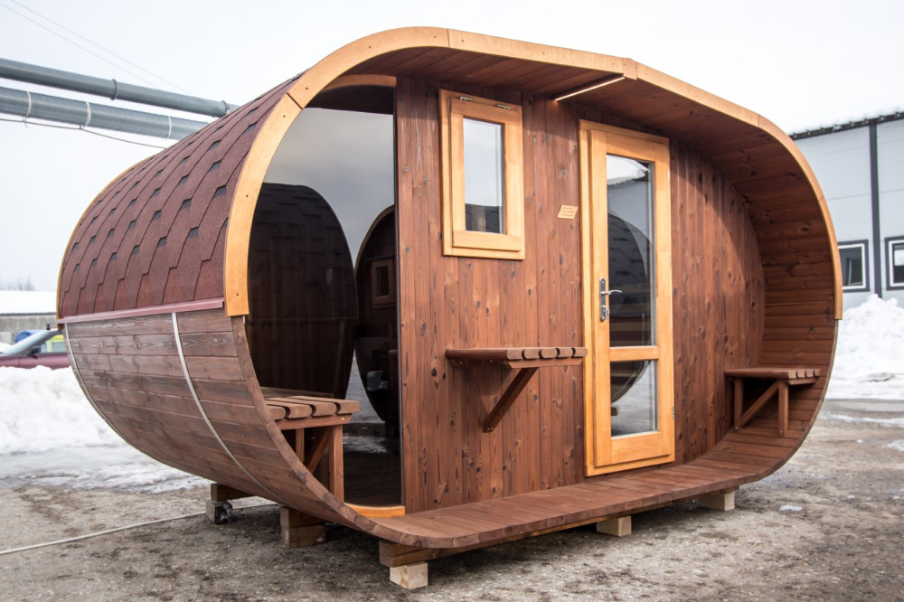 Oval sauna LUX 4,00m Timberart image 11