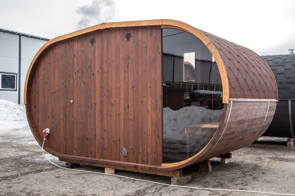 Oval sauna LUX 4,00m Timberart image 11