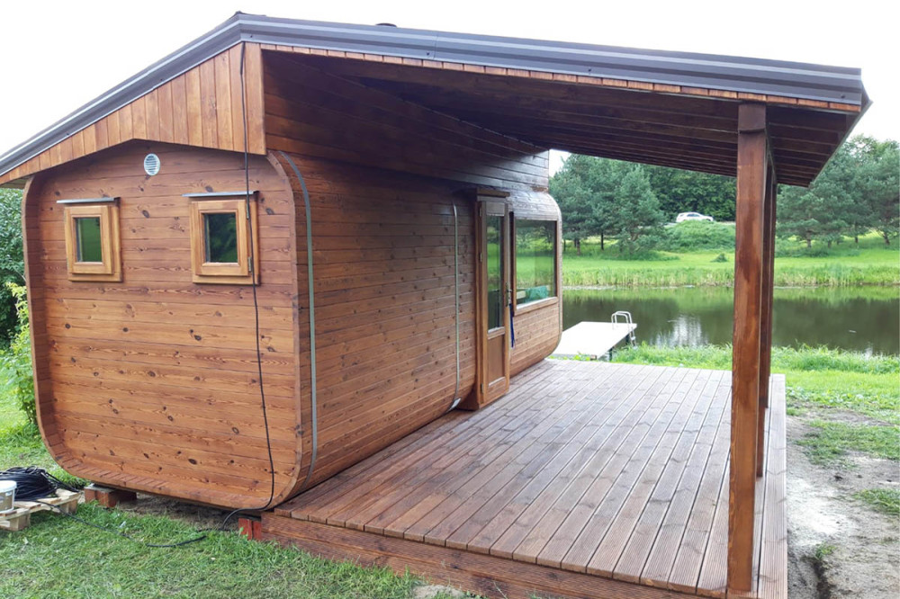 Tøndesauna med terrasse 6,00m Timberart image 10